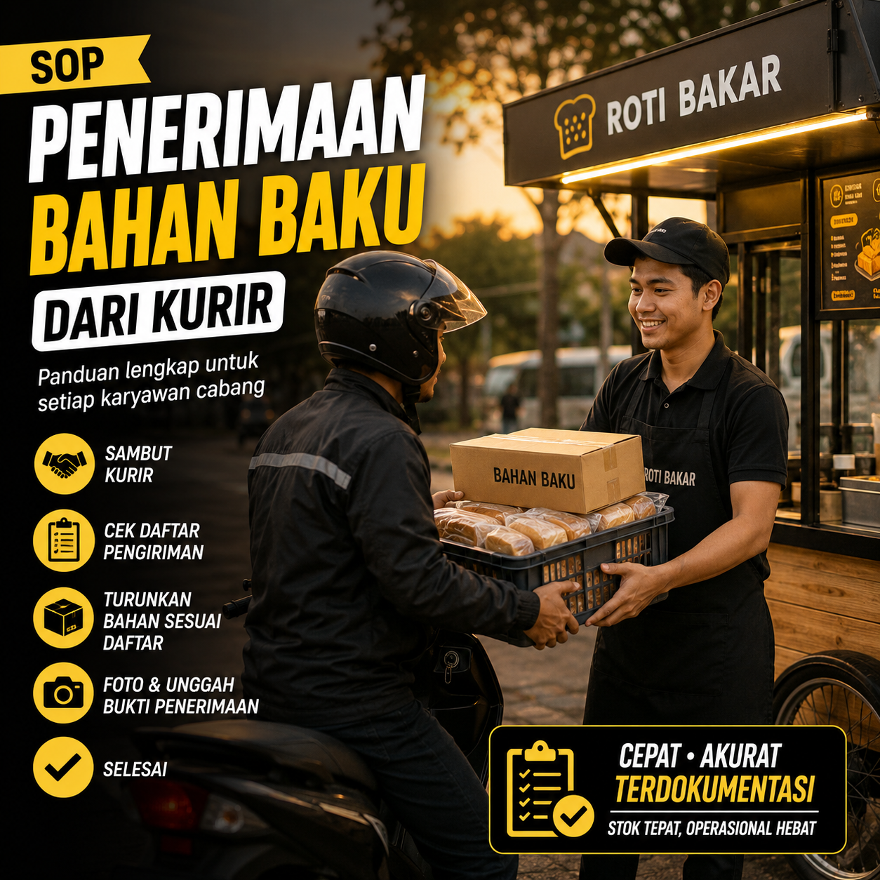 Cara Menerima Bahan Baku Yang Datang Dari Kurir